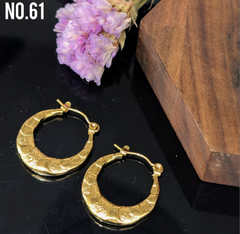 Luxury Stainless Steel Designer Bali Earrings - Golden Anti-Tarnish Finish