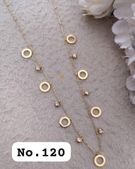 Luxury Stainless Steel Circle Charm Necklace - Waterproof Golden Design