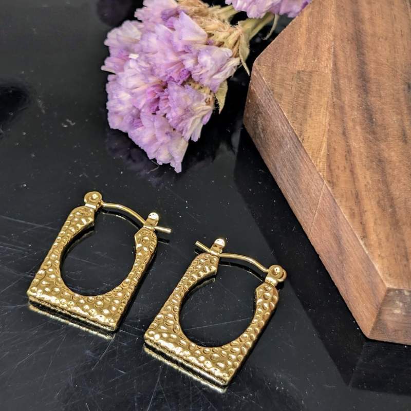 Stainless Steel Anti-Tarnish Golden Luxury Bali Earrings