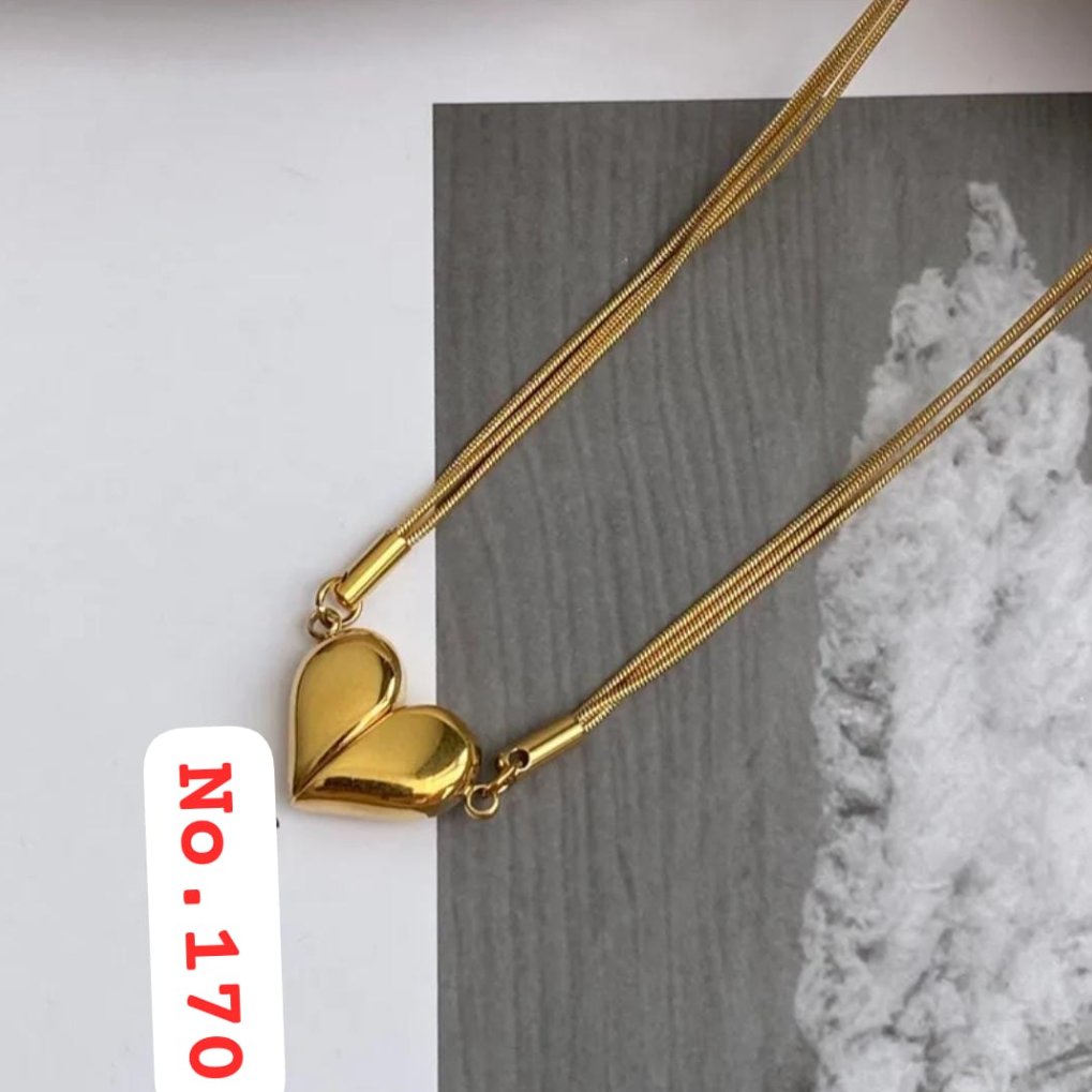 Luxury Stainless Steel Circle Charm Necklace - Waterproof Golden Design