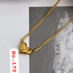 Luxury Stainless Steel Circle Charm Necklace - Waterproof Golden Design