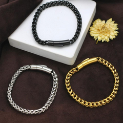 Stainless Steel Anti-Tarnish Men's Bracelet – Gold